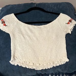 Off the shoulder crop top